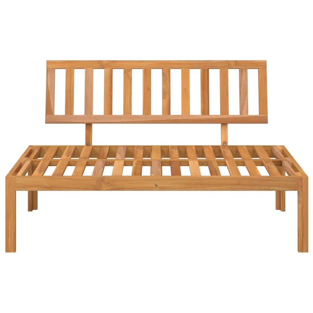 Divano componibile-Divano Centrale da Giardino Pallet in Legno Massello di Acacia