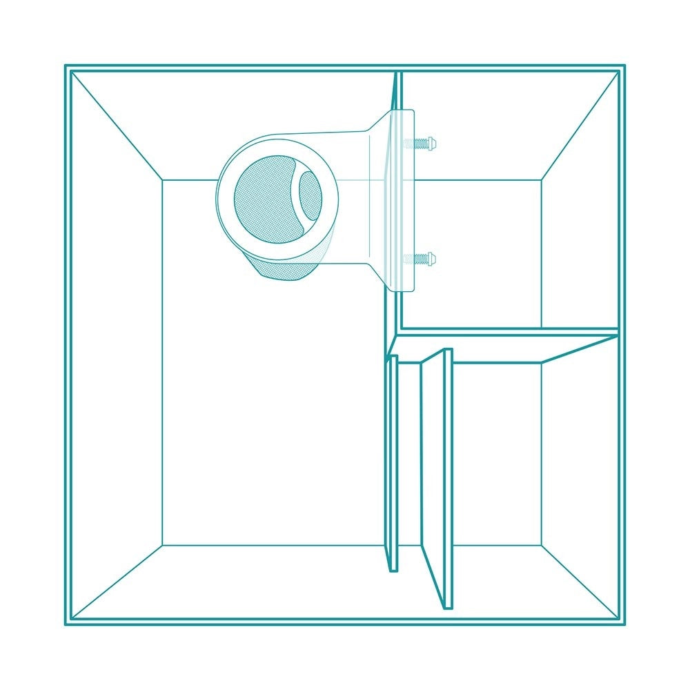 Aqpet Reef Kubic 50 marine cm50x50x50h - vasca in vetro extrachiaro con supporto e sump Colore: Nero
