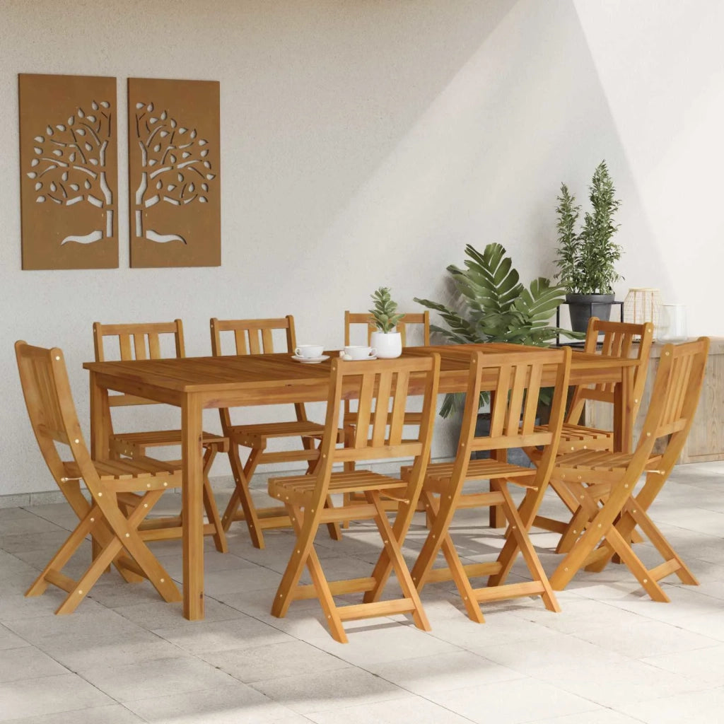 Sedie Bistro da Giardino 8 pcs Naturale 40 x 42 x 85 cm
