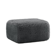 POUF Modulare 24x24x88 cm in tessuto peluche grigio
