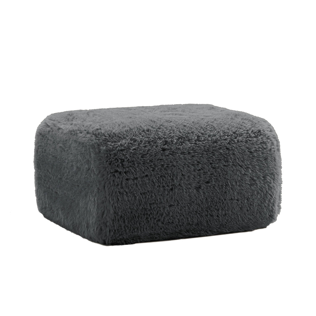 POUF Modulare 24x24x88 cm in tessuto peluche grigio