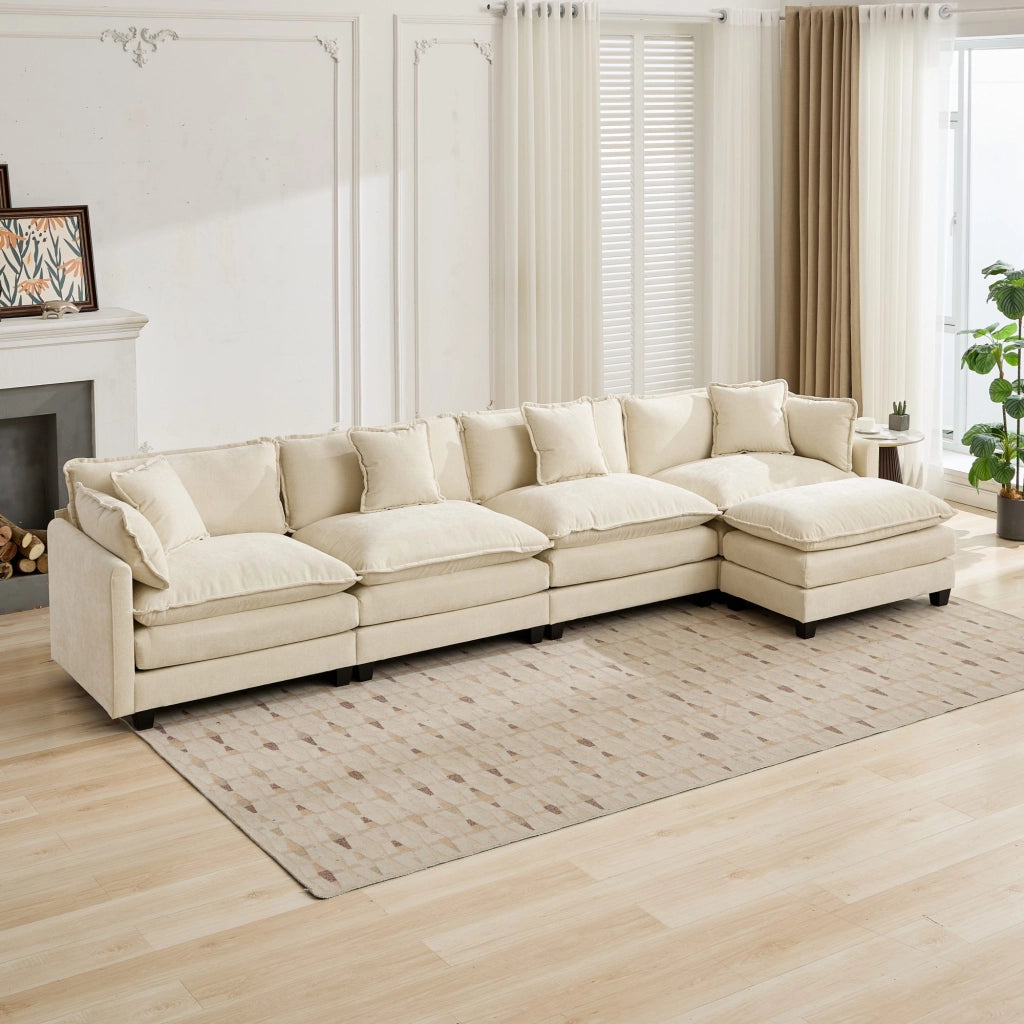 Pouf Cloud Sofa, divano componibile moderno, ideale per soggiorno, camera da letto e appartamento, comodo cuscino di seduta a doppio strato imbottito,