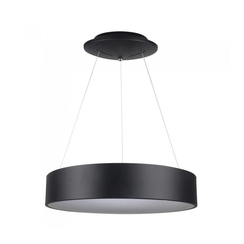 Lampada Led A Sospensione Moderno Circolare Colore Nero Diametro 450mm 25W 3000K Dimmerabile SKU-3993