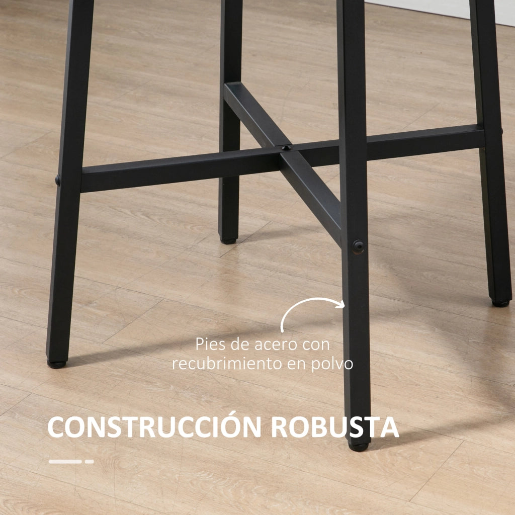 Tavolo da Pranzo Rotondo per 4 Persone ¨C Zephmum ¨C Legno, Acciaio, ?80x76 cm
