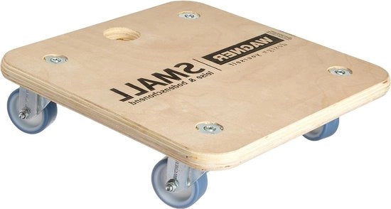 Carrello di trasporto 29 x 29 cm per oggetti difficili da maneggiare - capacità di carico 250 kg - finitura gialla - certificato FSC