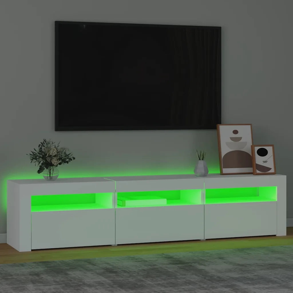 Mobile Porta TV con Luci LED Bianco 180x35x40 cm 3152754