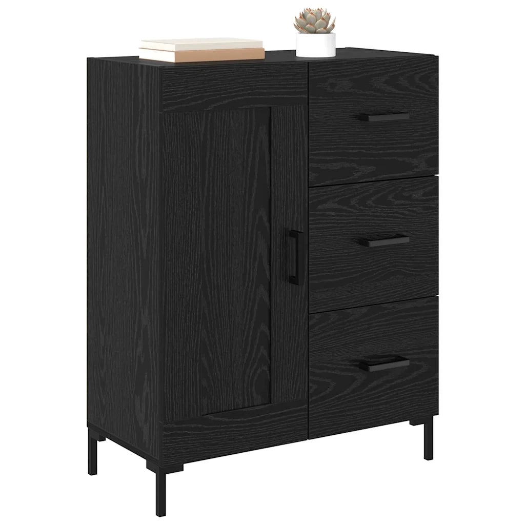 Credenza-Buffet-Armadio da cucina Rovere nero 69.5 x 34 x 90 cm Legno multistrato
