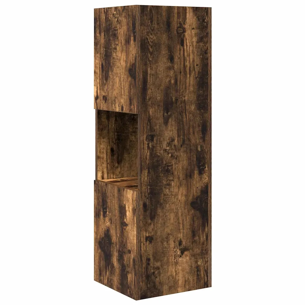 Mobile angolare 30,5x30x95cm Legno ingegnerizzato Rovere fumé 889833