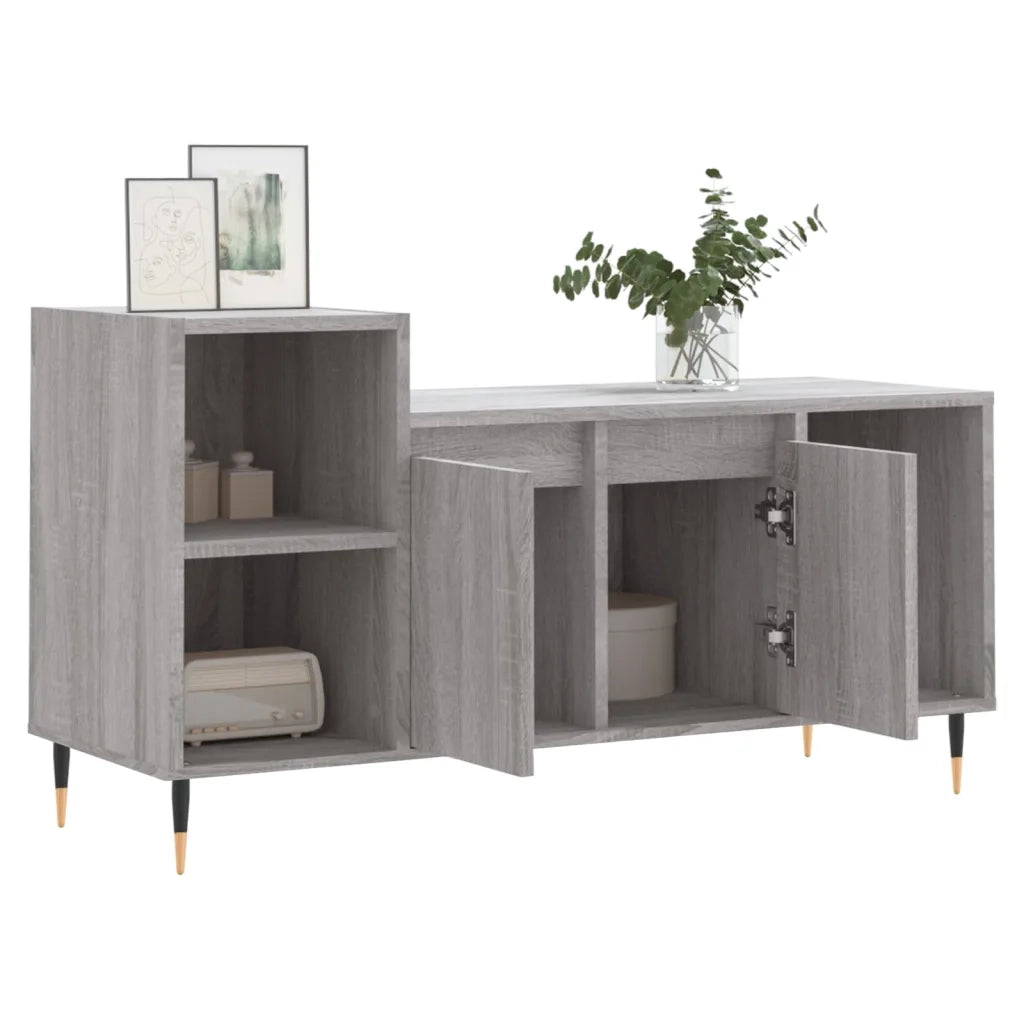 Mobile TV Grigio Sonoma 100x35x55 cm in Legno Multistrato 831314