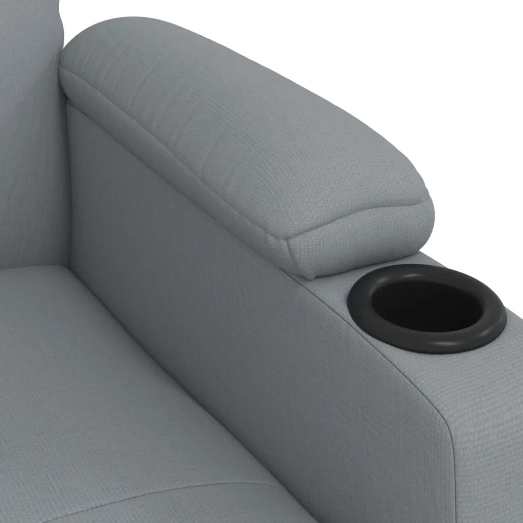 Poltrona | Sedia Relax Elettrica Reclinabile Grigio Chiaro in Tessuto