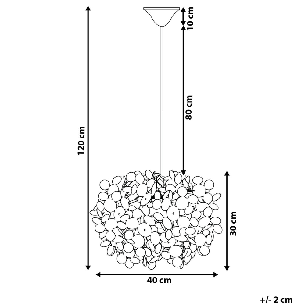 Lampadario con Paralume Decorativo Irregolare Bianco illuminazione