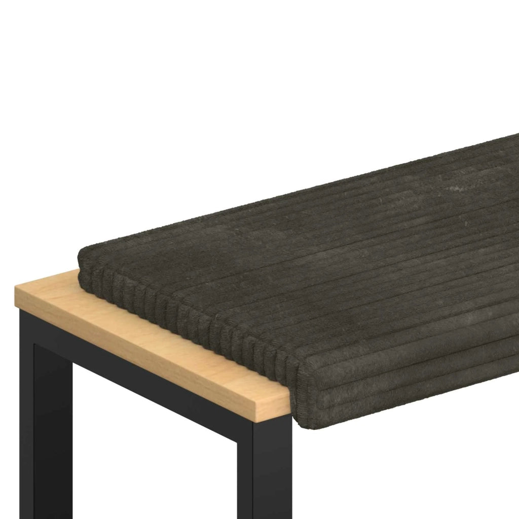 Cuscino per panchina Corduroy Morbido Antracite 42043299