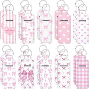 Set di 20 contenitori per matite labbra rosa con nastri (Contenitori per matite labbra in bulk) per feste di compleanno, San Valentino e come contenitore per matite labbra da portare in borsa.