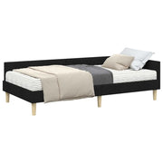 Letto singolo | Letto per adulti | Struttura Letto Angolare con Materasso 2 pcs Verde Tessuto