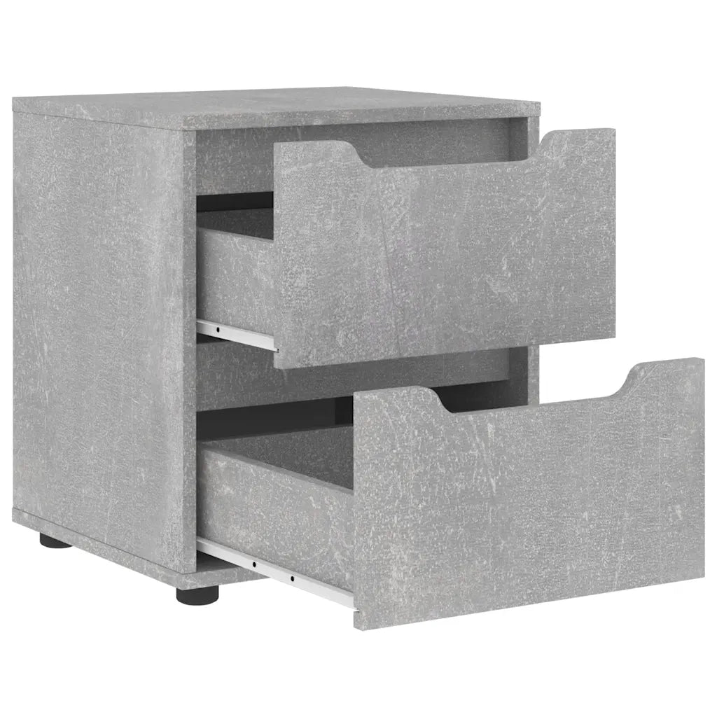 Comodino VISNES Grigio Cemento 45x40x50 cm in Legno Multistrato 4108282