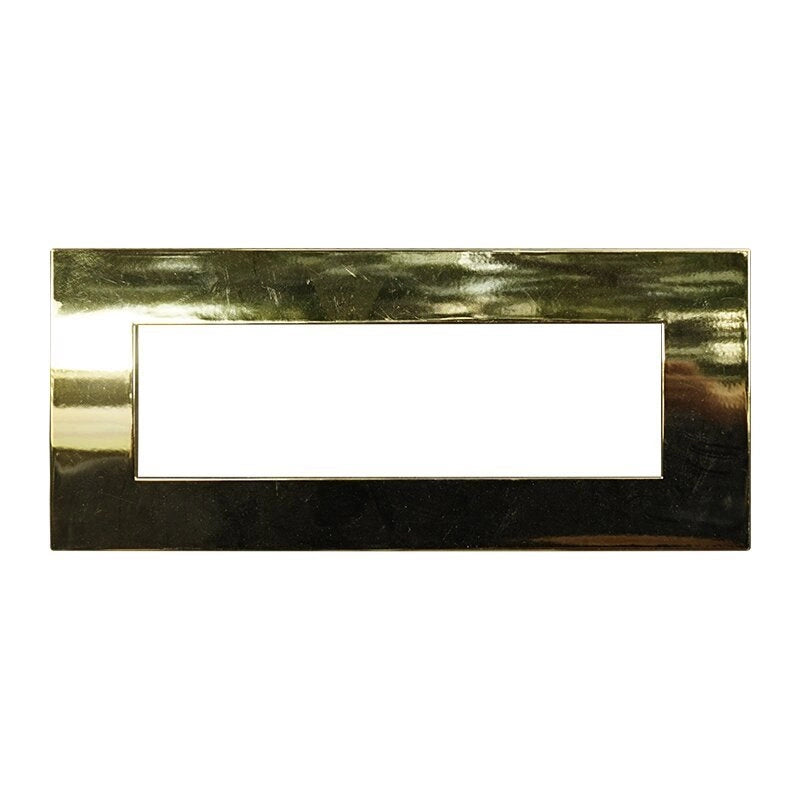 Placca Plastica Serie Venus 7P Colore Oro Lucido Compatibile Con Vimar Arke