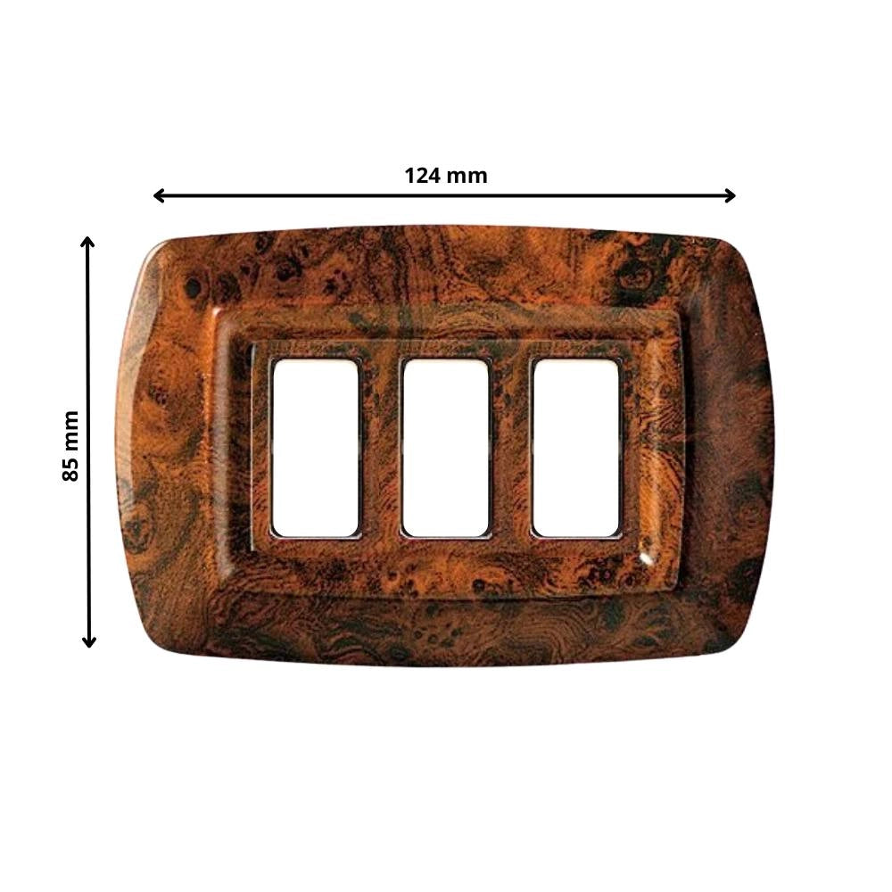 Placa elettrocanali tondò radica di varie modulazioni *** numero posti 3 posti, confezione 1