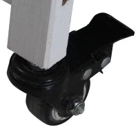 Recinto interno per conigli in legno con ruote 2 piani rampe, 147L x 45,5l x 88,5H cm, grigio e bianco