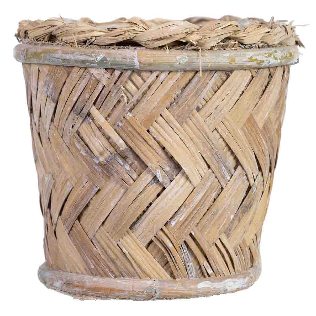 Cesto ovale marrone 24x13x12h cm