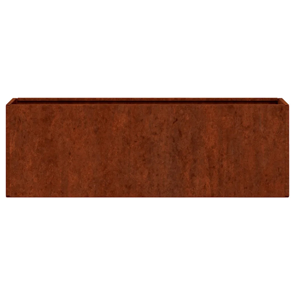 2 pz Fioriere | Cassetta per fiori | Vaso da Parete Ruggine in Acciaio Corten 53x10x17 cm