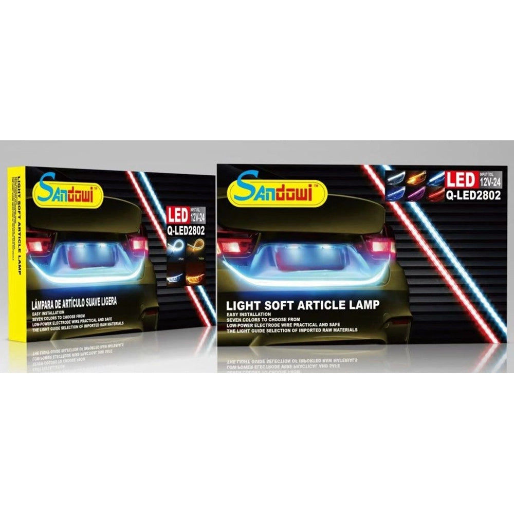 Trade Shop - Striscia Luminose A Led Decorativa Flessibile Per Illuminazione Auto Veicoli Q-led2802 -