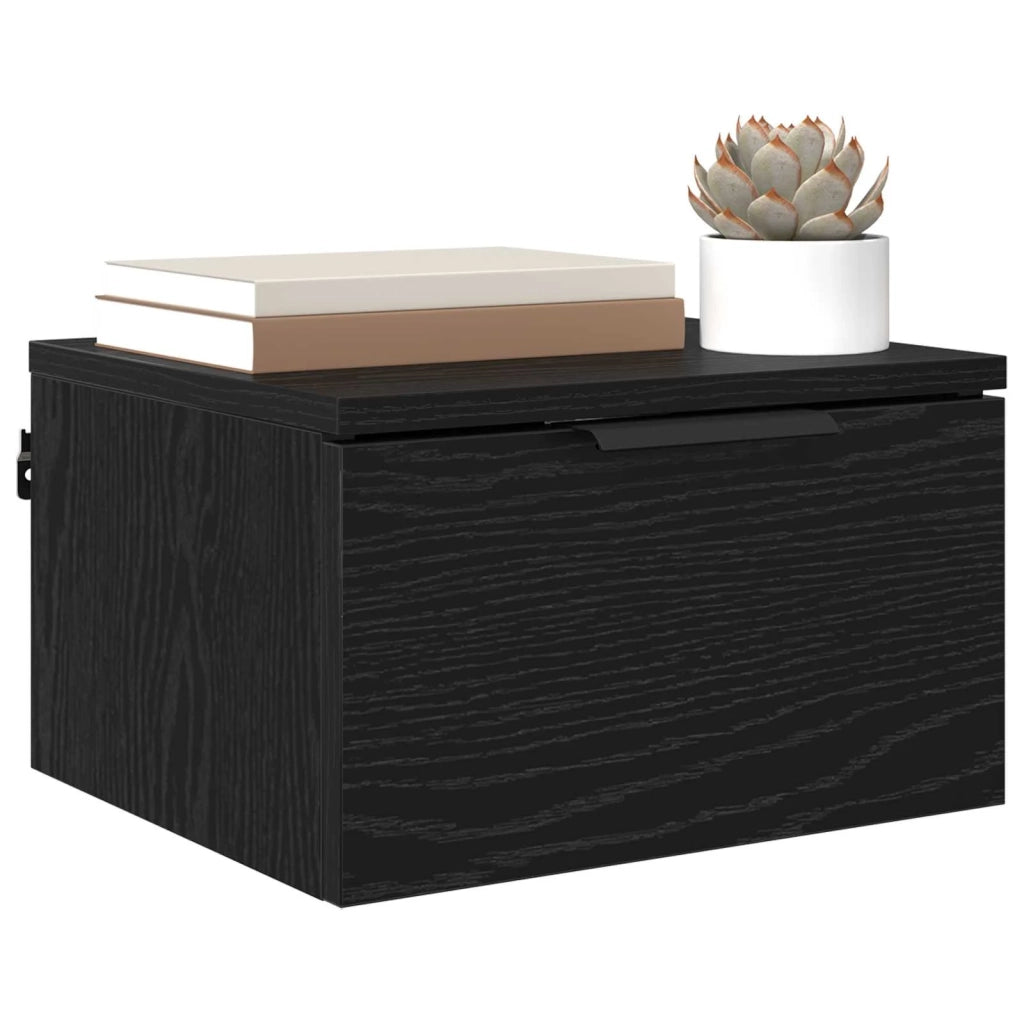 Armadio da Notte Rovere Nero 34 x 30 x 20 cm Legno multistrato 880813