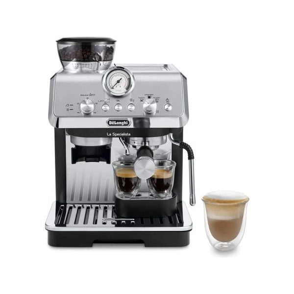 De’longhi dedica arte la specialista arte - macchina per caffè in chicchi manuale, montalatte manuale, 1400w, metal black (ec9155.mb) - EC9155 MB