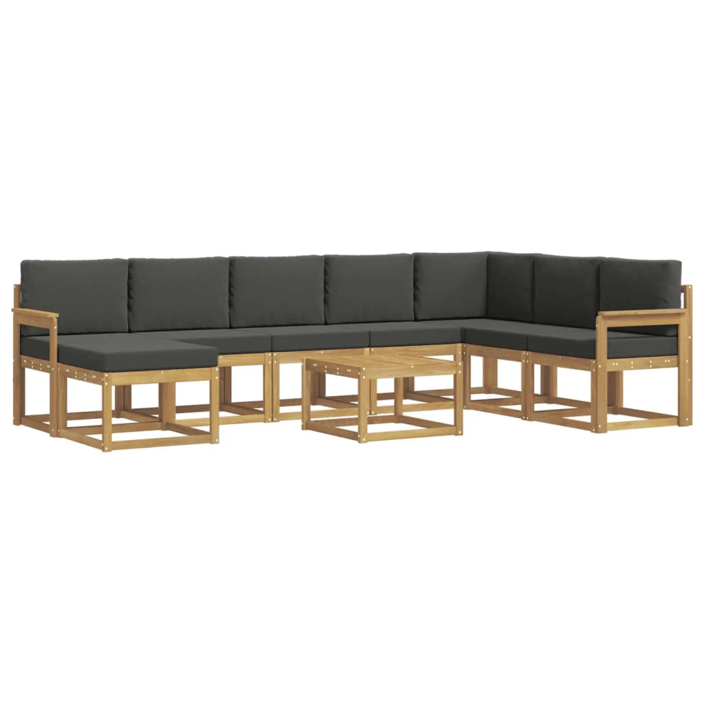 Set di divani da esterno 9 pz Bianco e Antracite 3388076