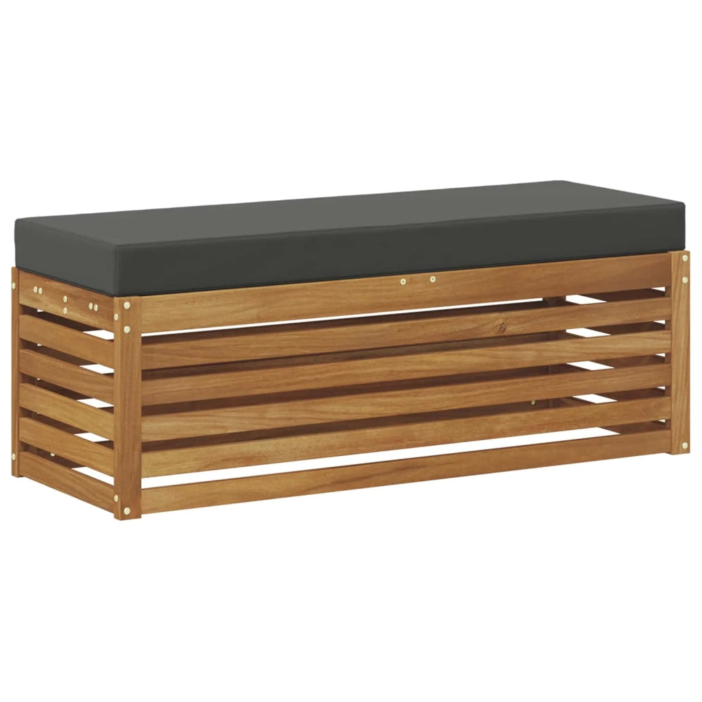 Sedia da giardino-Panca Sgabello Naturale e Antracite 115 x 43 x 37 cm