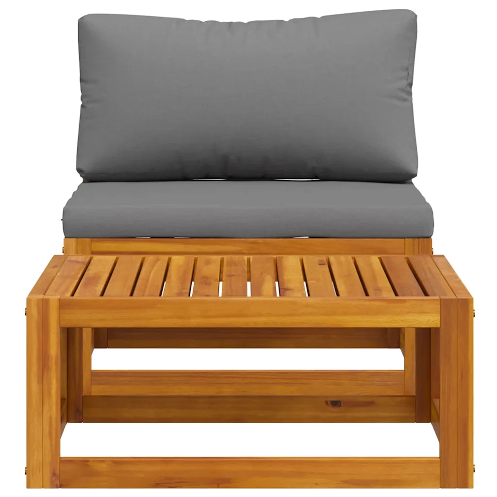 Salotto da Giardino-Set Divani da Giardino 2 pz con Cuscini in Massello di Acacia 822786