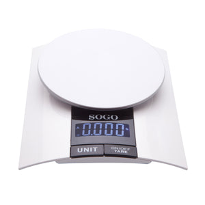 SOGO Bilancia da Cucina Elettronica 3kg con Display LED e Funzioni Zero/Tara