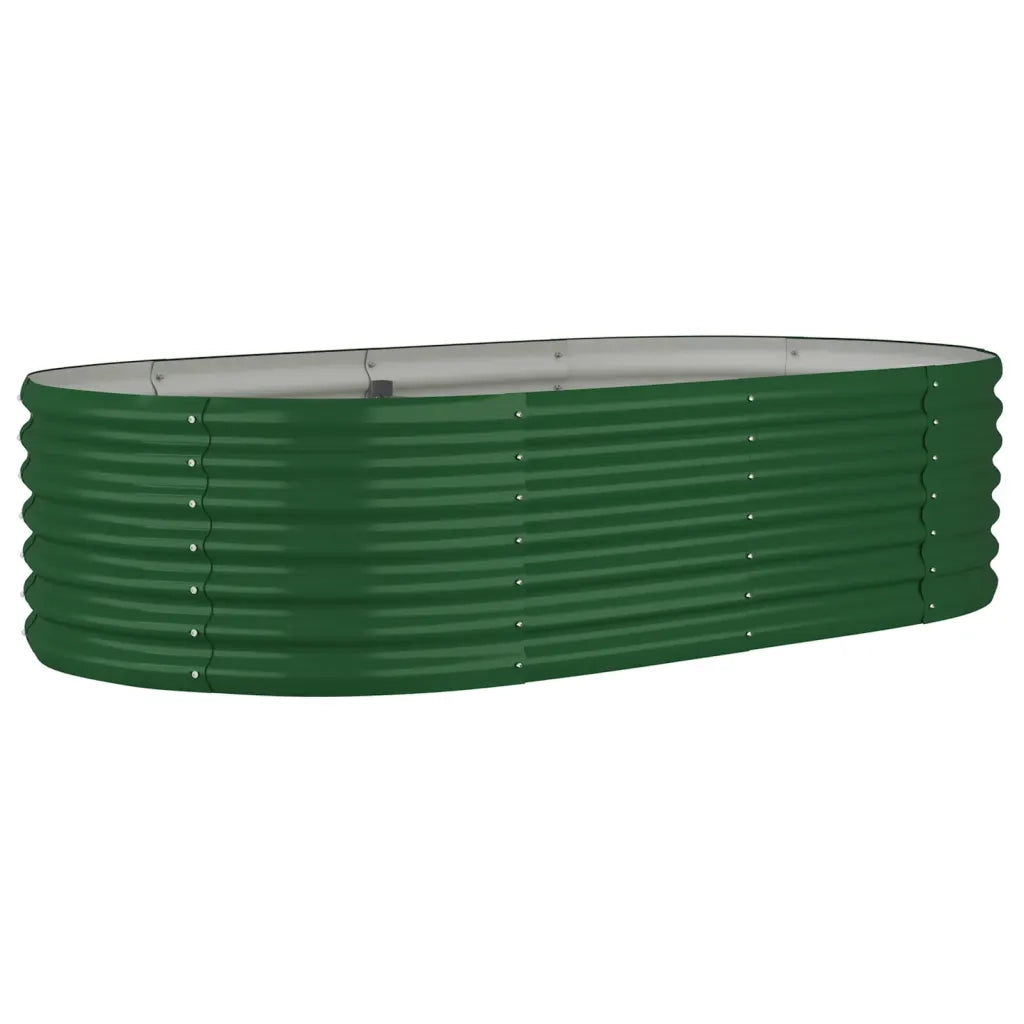Letto Giardino Acciaio Zincato 152x80x36 cm Verde 318913