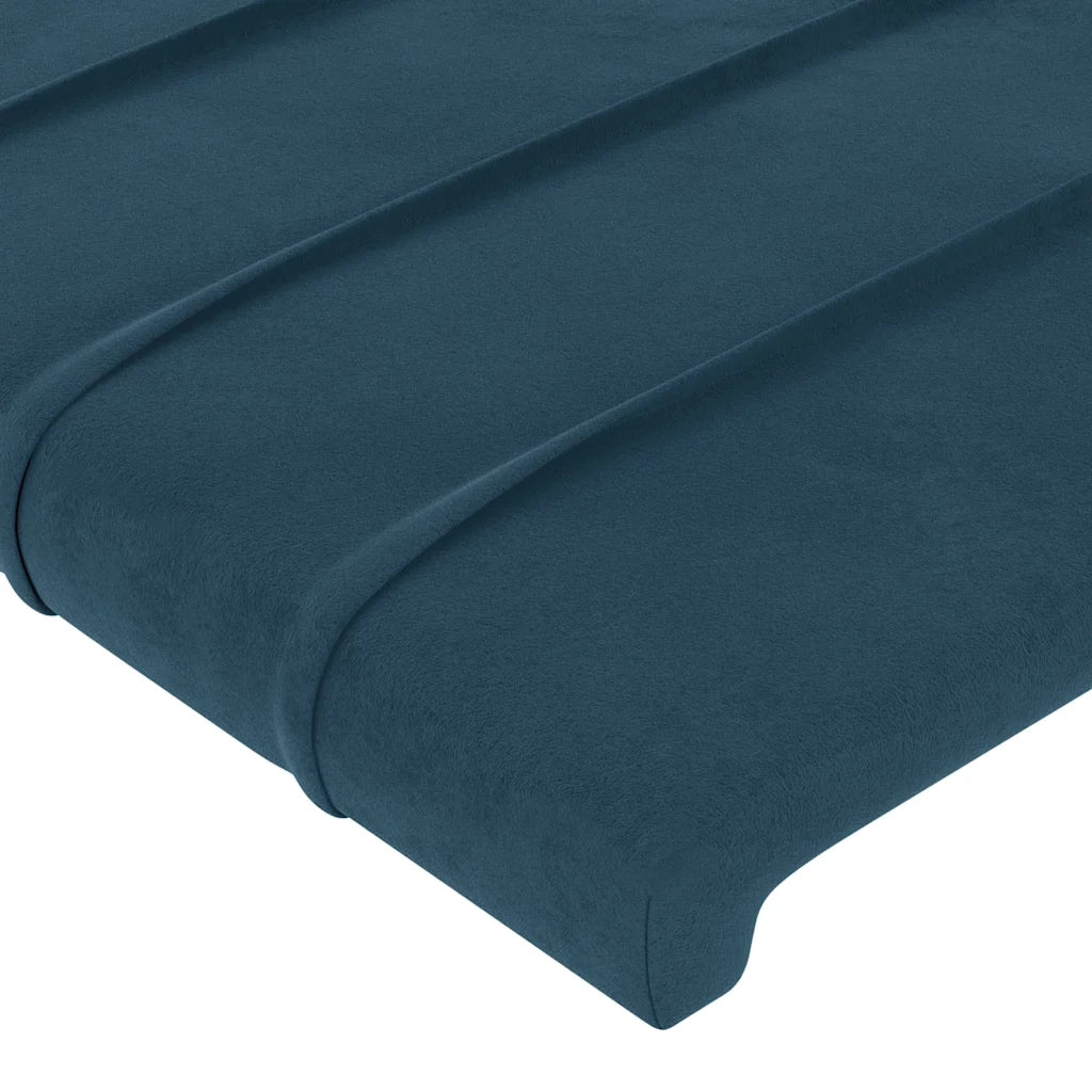 Testiera 2 pz Blu scuro 90x5x78/88 cm in Velluto