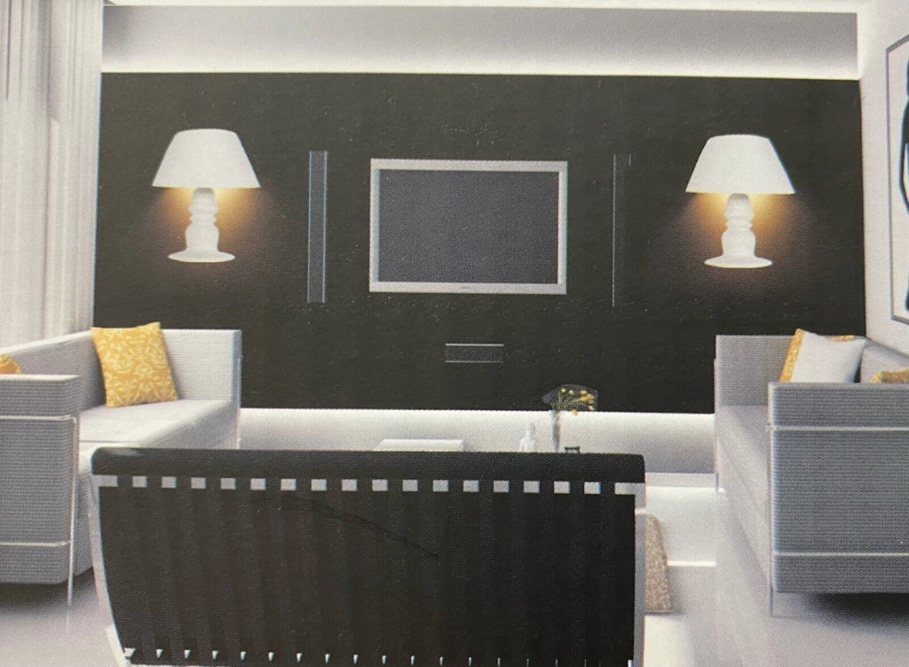 Applique in gesso dal design moderno forma Abatjour con attacco per lampadine E14