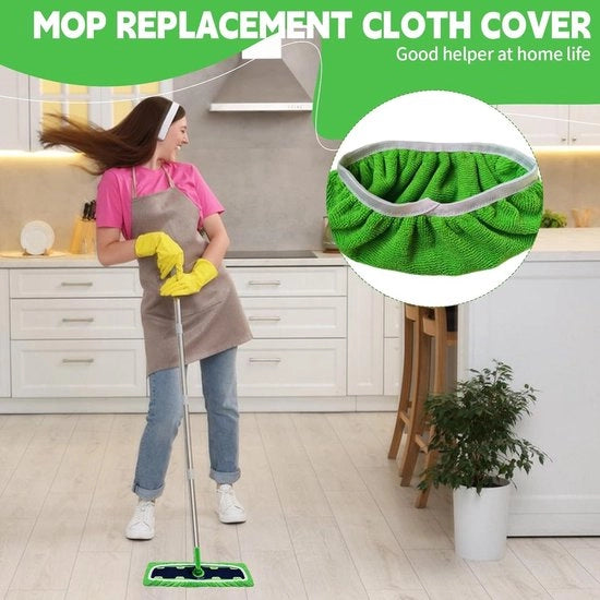 Set di 10 asciugamani umidi riutilizzabili per pulire superfici bagnate - Tegoli e pavimenti duri - Blu + Verde