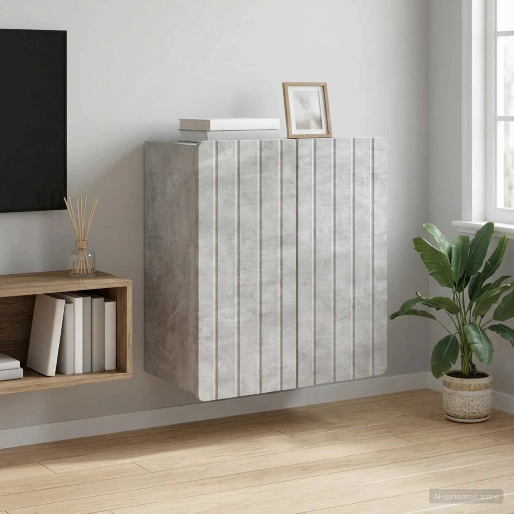 Mobiletto a muro Grigio Cemento 59 x 31 x 64 cm 898238