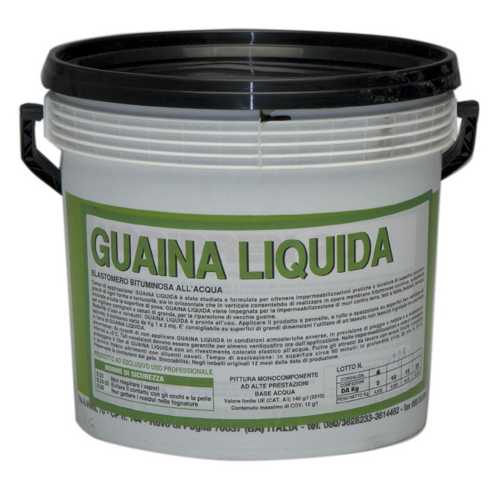 guaina liquida bituminosa vodipren nera kg. 5 cod:ferx.47283