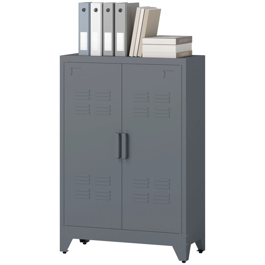 Armadio per ufficio 3 livelli ¨C zephmum ¨C grigio, metallo