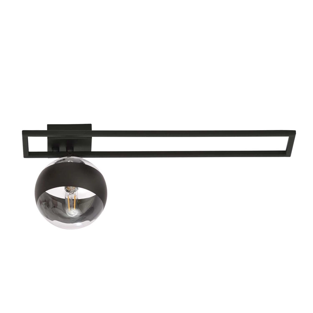 Plafoniera Moderna Perseo Acciaio Nero Mod3 1 Luce E14