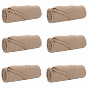 Coperte da Pile 6 pz Cammello 350 x 270 cm Panno