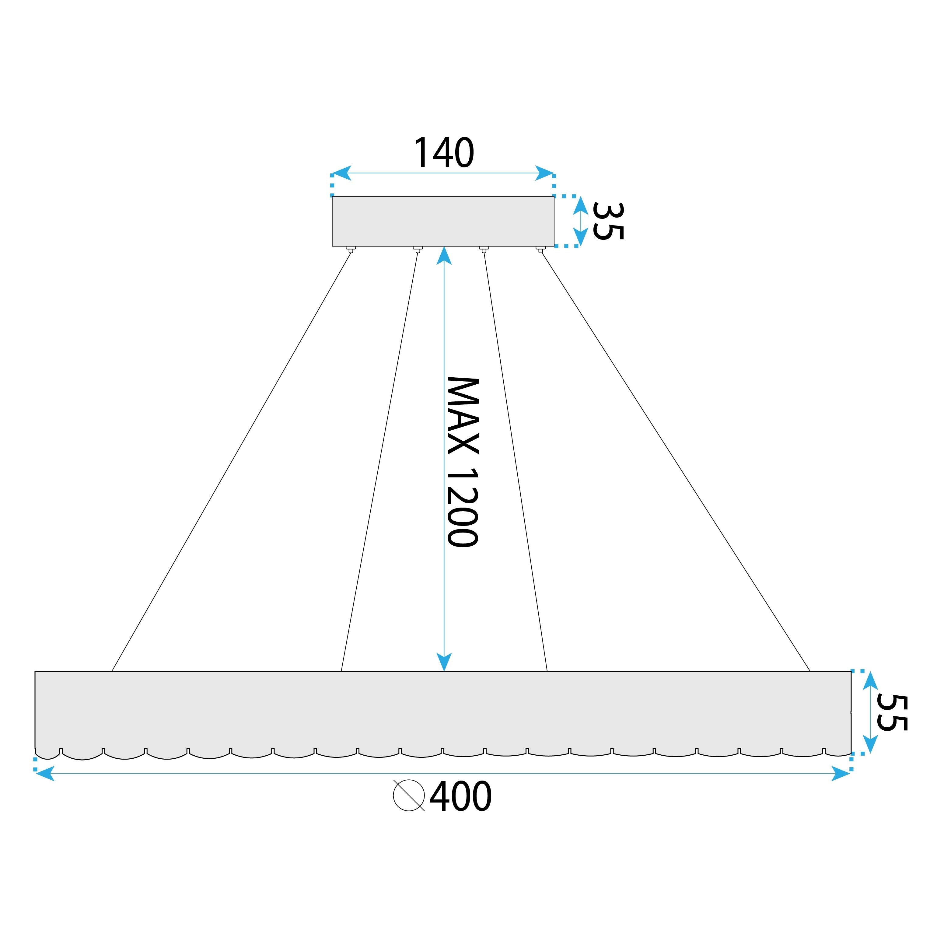 Lampada Led Ms018-cp Rose Gold 40cm