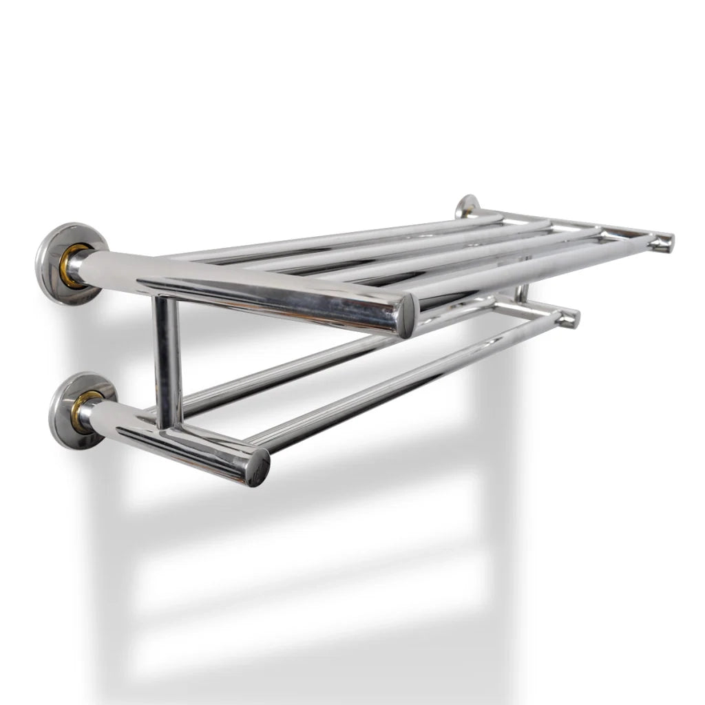 Portasciugamani doppio universale in acciaio da bagno 60 cm 3202011/3