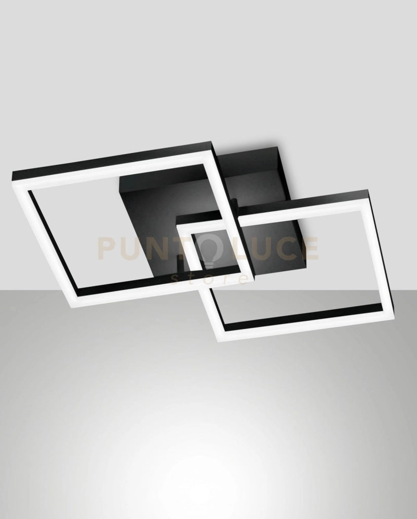 BARD APPLIQUE NERA 2 LUCI A LED 3000K - 39W - 3880 lm DIMMERABILE  C/ACC.