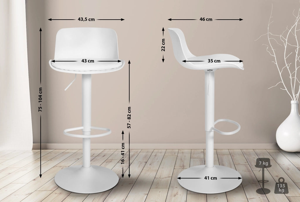 2er Set Barhocker Almada Kunstleder