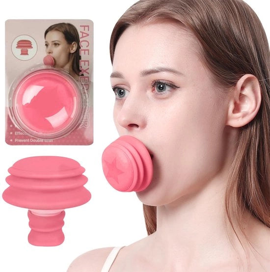 Apparecchio per allenamento del viso - Formazione del viso - Rinforzo della pelle - Apparecchio di massaggio per allenamento del viso - Doppio mento - Materiale in silicone di alta qualità - Trattamento di rinnovamento del viso - Allenatore del viso