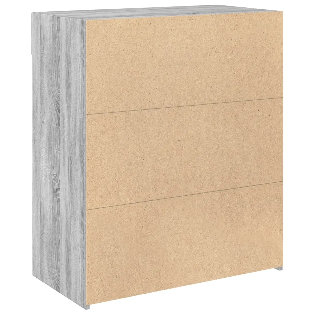 vidaXL Credenza Grigio Sonoma 80x42,5x93 cm in Legno Multistrato