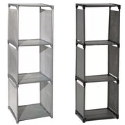Trade Shop - Scaffale Multiuso A 3 Scomparti Ripiani Armadio Componibile Per Bucato Mobile Casa Bagno -