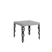 Tavolo allungabile 90x90/246 cm Karayan Cemento telaio Antracite