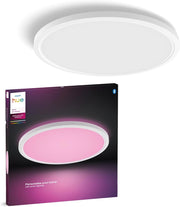 Philips Hue Devote Pannello Smart LED, White and Color Ambiance, Rotondo, diametro 43 cm, 23W, 2900 Lumen, Cornice bianca, Illuminazione degli spazi interni