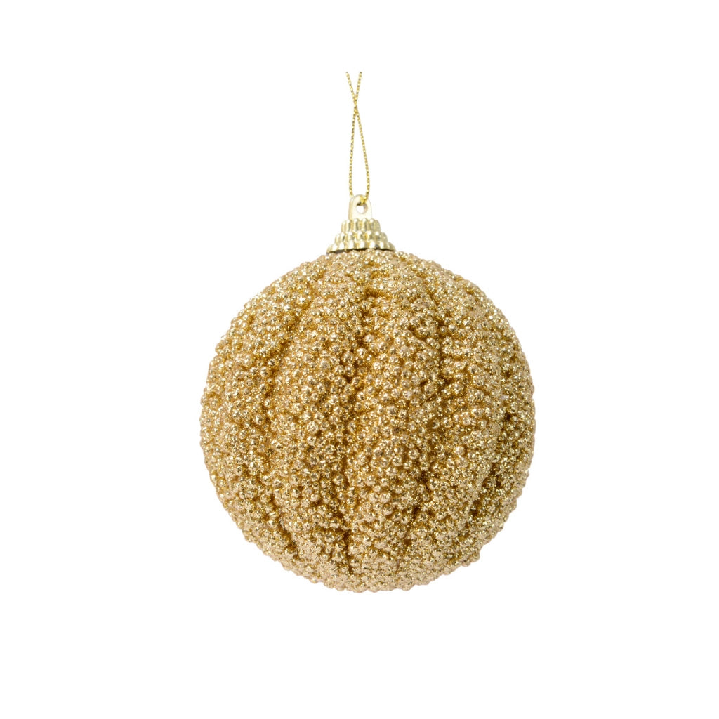 Pallina glitter oro 8 cm